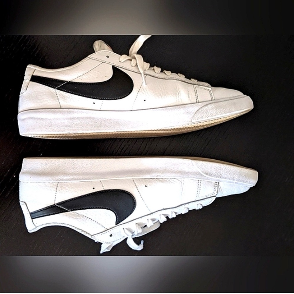 Men's White and Black Sneakers